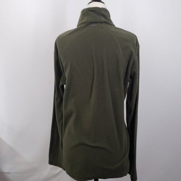 Columbia Green Fleece 1/2 Zip Pullover Long Sleeve Outdoor Activewear Large - Picture 8 of 13
